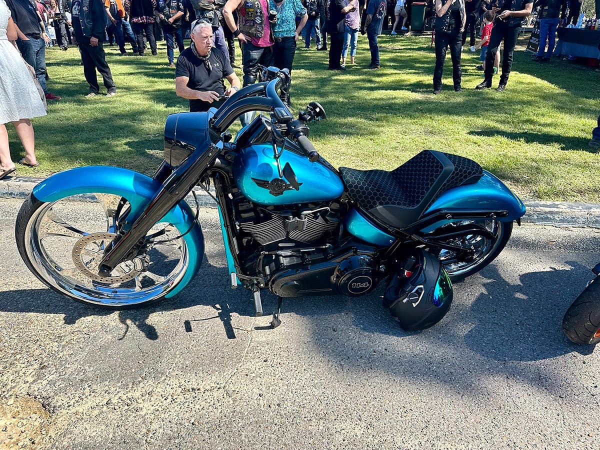 Custom bike on display