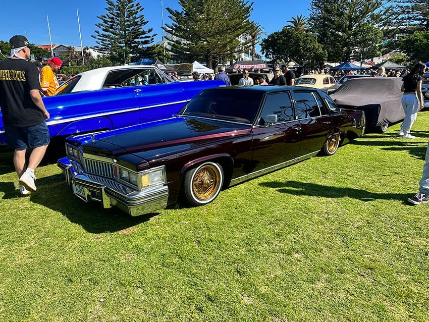 Lowrider bicycle with chrome details at The Entrance NSW lowrider event