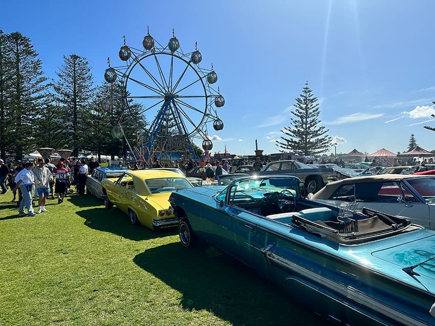 Australian minitruck with custom paint at Lowrider Sunday 2023