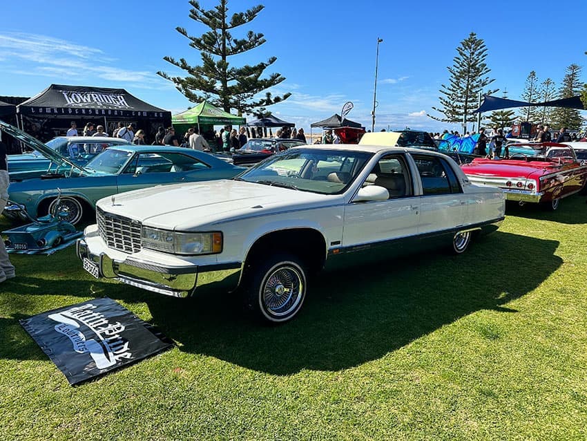Metal flake paint lowrider at Central Coast NSW car show