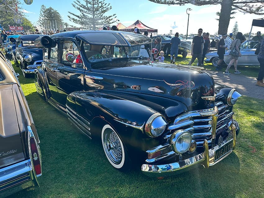Classic bomb lowrider at Memorial Park The Entrance NSW 2023
