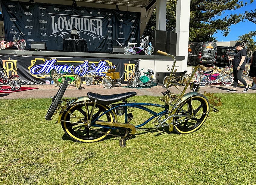 Bagged custom truck at Lowrider Sunday The Entrance NSW