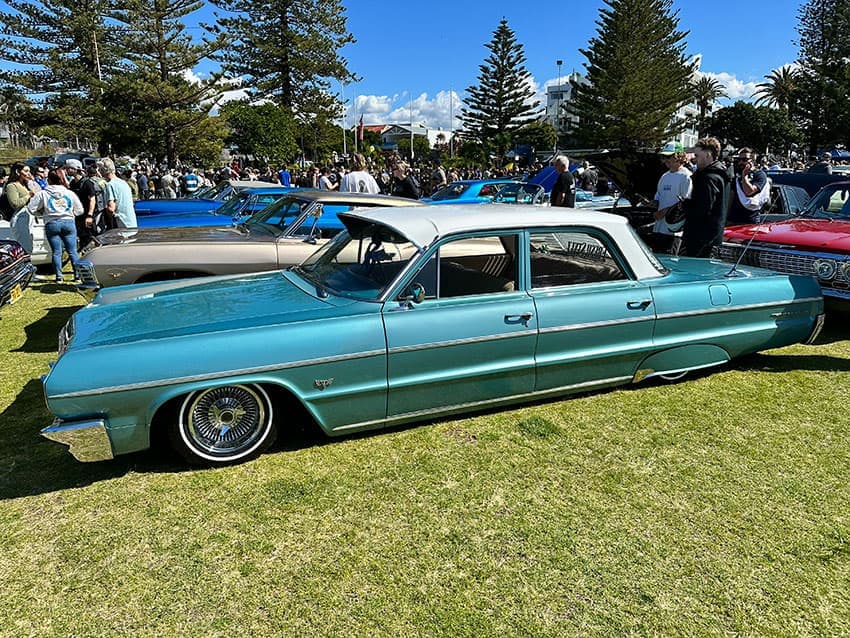 Lowrider Sunday 2023 event overview at Memorial Park The Entrance
