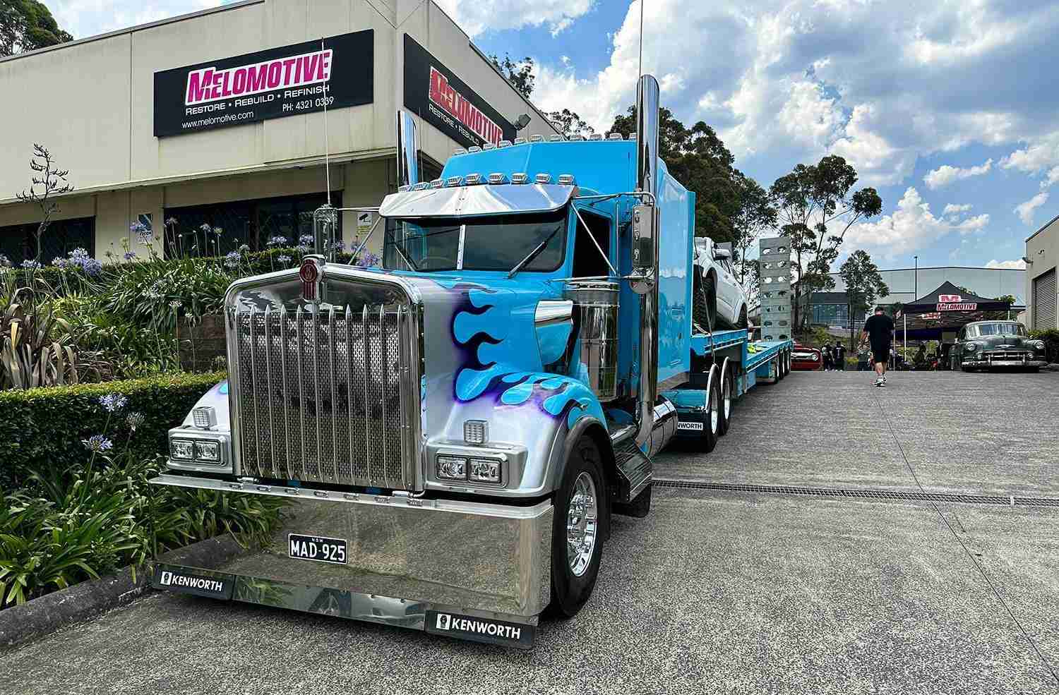 Custom car at automotive event