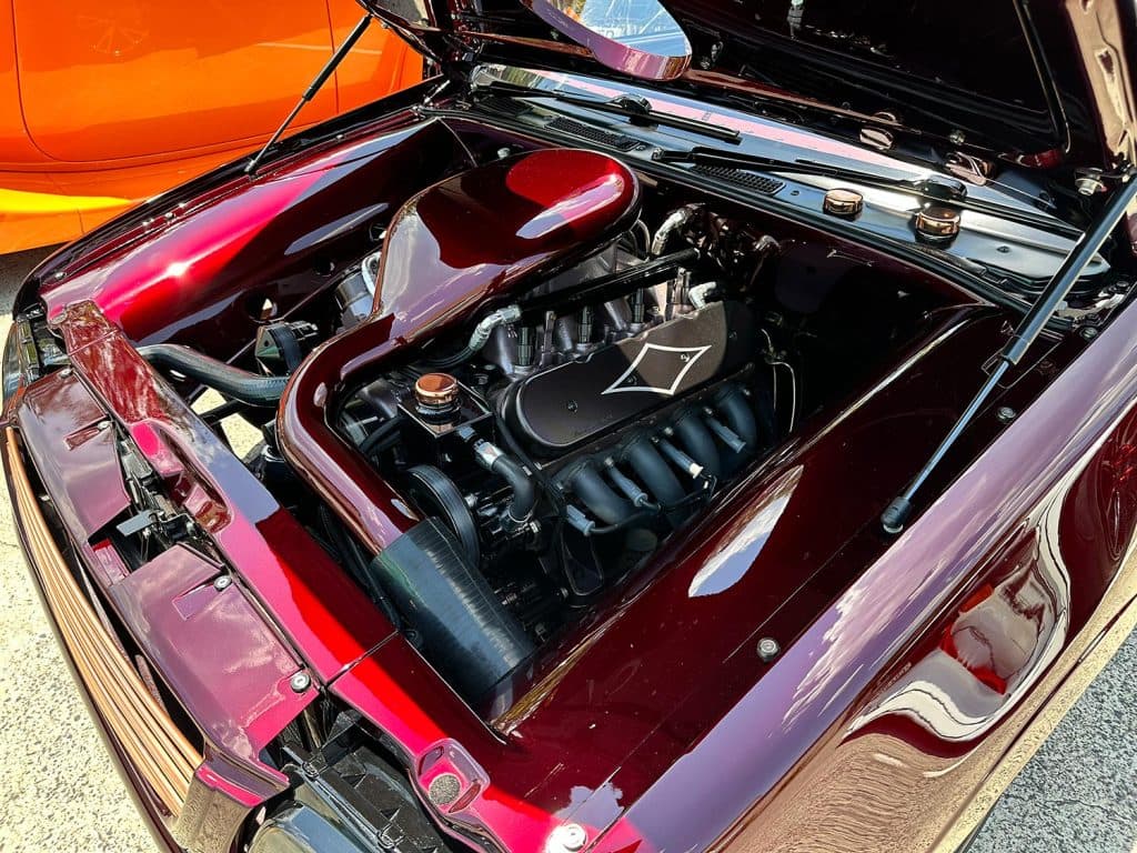 Custom lowrider at car show