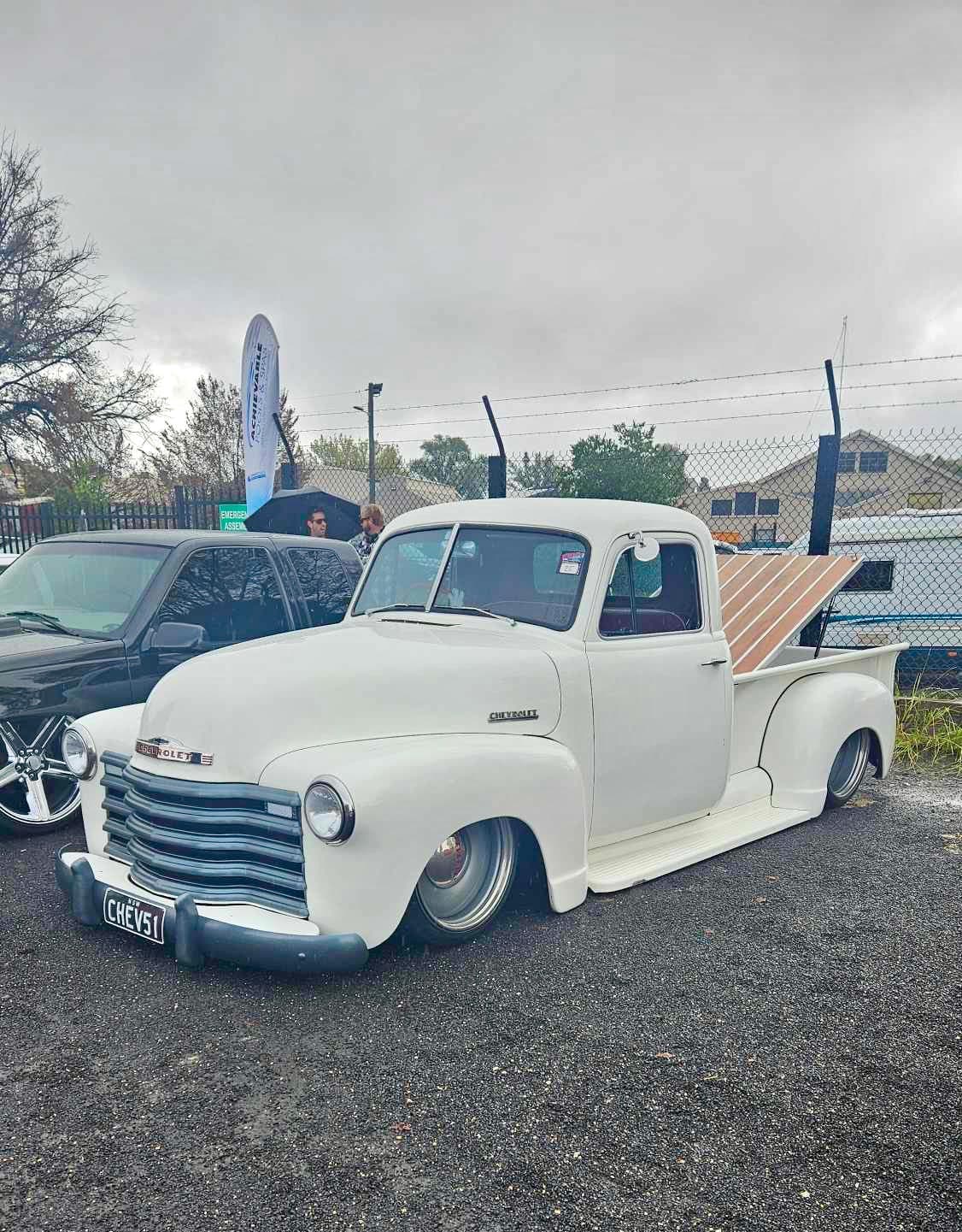 Modified vehicle at car show