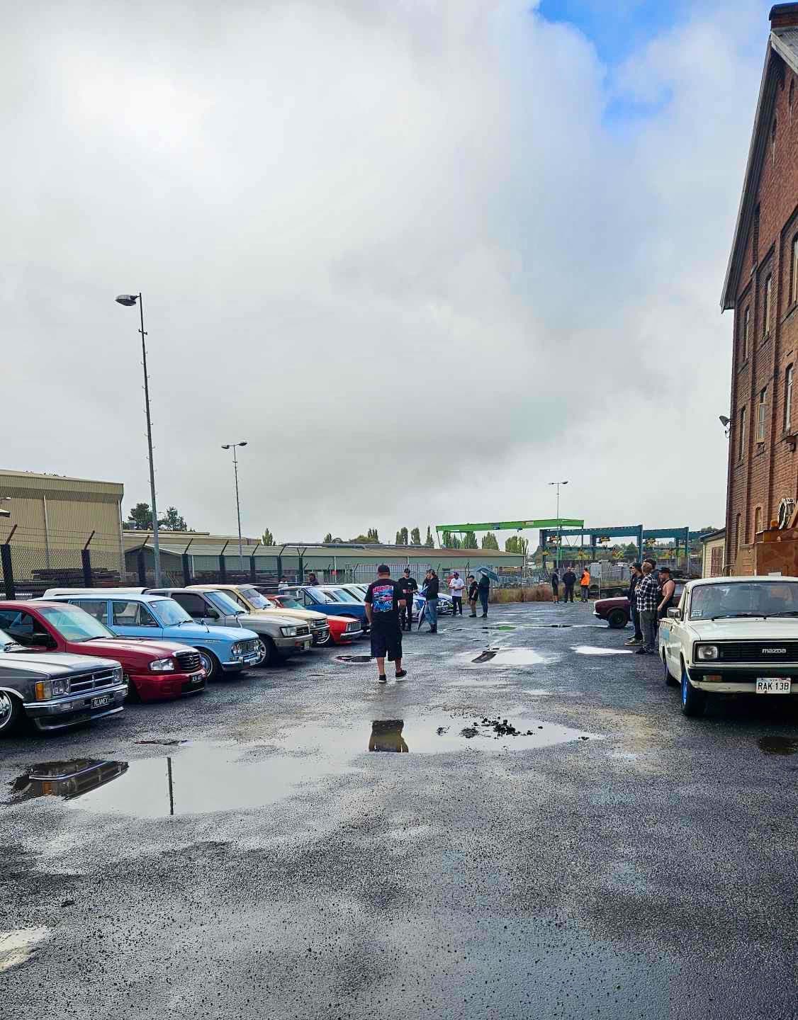 Custom car at outdoor event